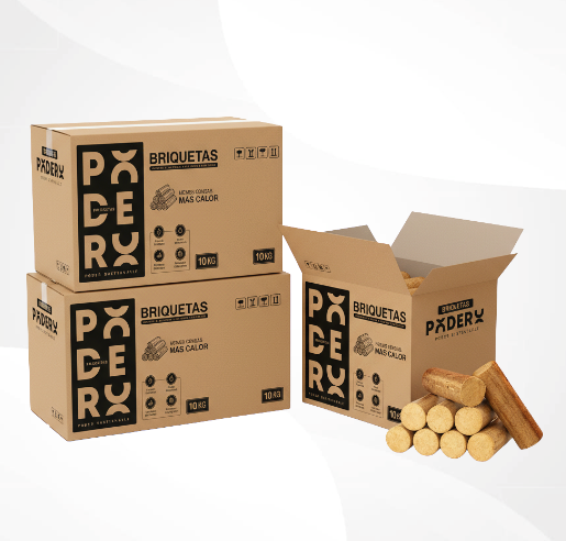 100 Pack Briquetas de Madera 10 kg